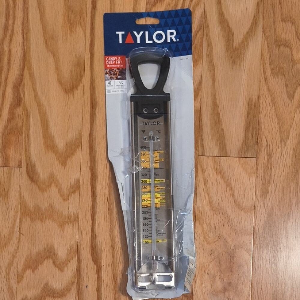 Taylor, Black and Silver Candy & Deep Fry Thermometer (EUC)